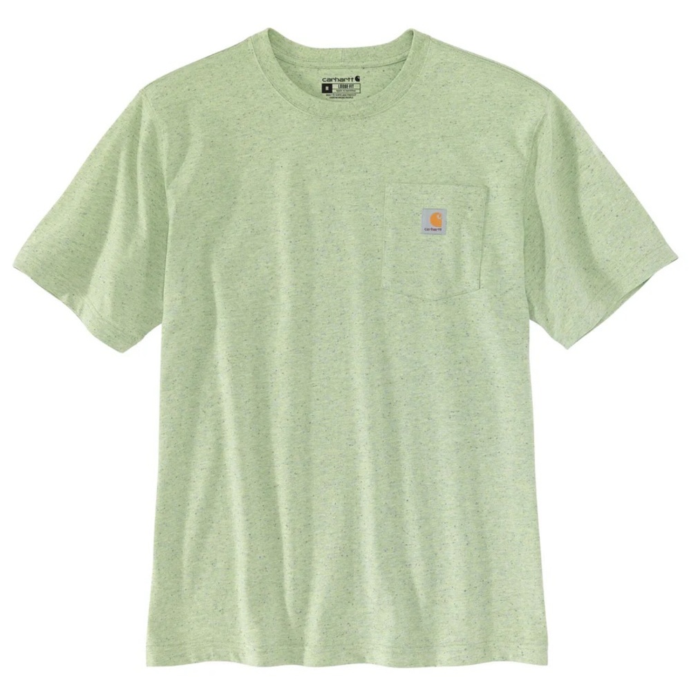 Carhartt Lime Workwear Pocket T-Shirt Loose Fit K87 size Large - Picture 1 of 4